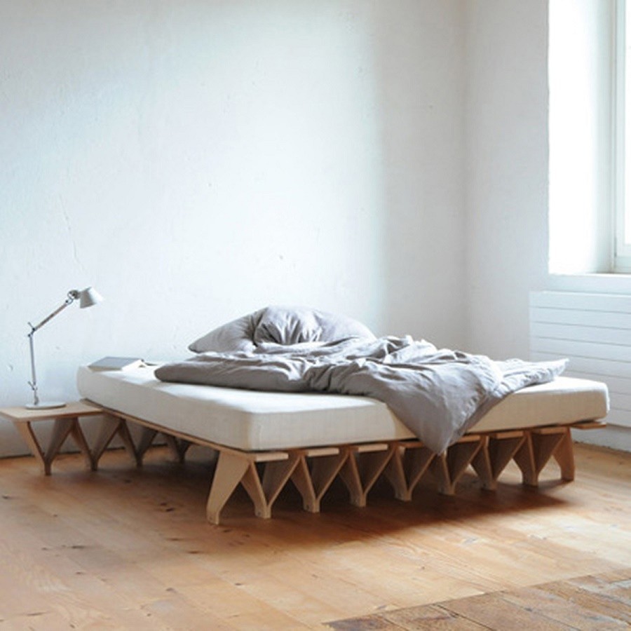 Eco bed design hout lieg