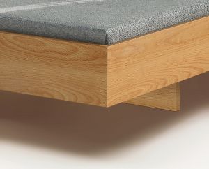Massief houten bed STEP-G met gebogen hoofdbord Holzmanufaktur